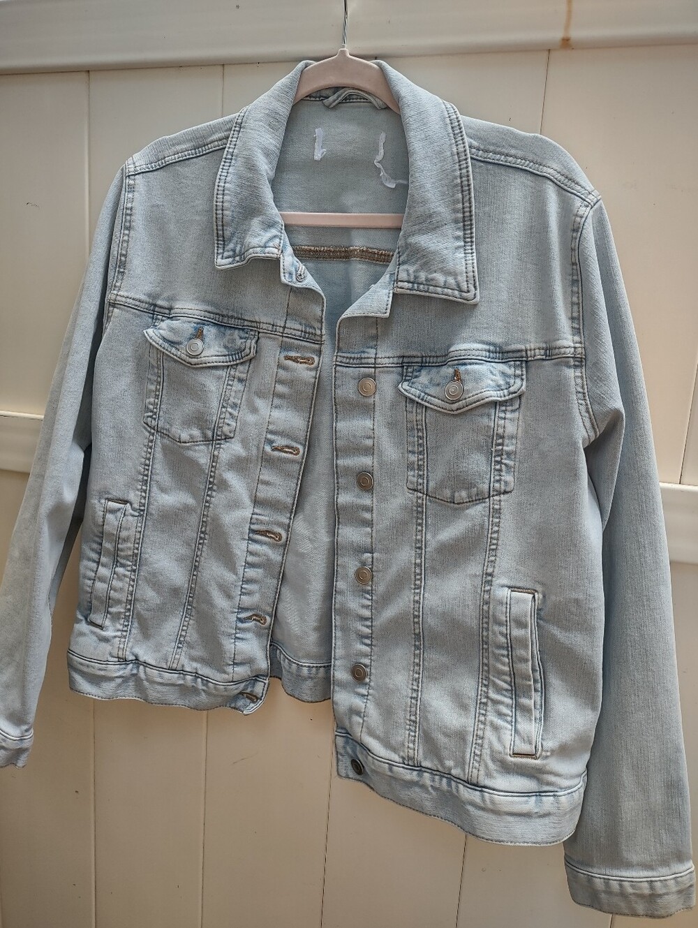 Light Wash Denim Jacket High Stretching- Women's Casual Jean Jacket